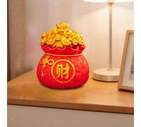 Salvadanaio a forma di sacco di soldi, statuetta decorativa per centrotavola