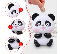 Salvadanaio a forma di statua di panda, adorabile cartone animato, per