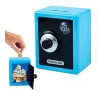 Salvadanaio Bambini, Scatola Risparmio Soldi, ABS Plastica Simulazione Manopola Meccanica Codice, Regalo Creativo Ornamento Cassetta Risparmio, Blu