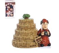 Salvadanaio Caricatura Dante Alighieri Inferno cm. 9 x 10,8 Bomboniera Cake Topper Laurea Souvenir Firenze Italia
