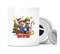 Salvadanaio con nome di Natale Super-Mario 1 personalizzato
