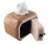 Salvadanaio con password con impronta digitale e blocco tastiera, per riporre denaro, grande capacità, in plastica ABS, sicuro per bambini, educazione finanziaria e decorazione per la casa (marrone)