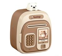 Salvadanaio con password, con rotolo di denaro automatico e sblocco delle impronte digitali, grande capacità, sicuro per bambini, apprendimento finanziario, materiale ABS, decorazione per la casa