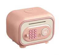 Salvadanaio con password e impronta digitale, grande cassaforte con rullo automatico per monete, in plastica ABS per risparmi a lungo termine (rosa-A)
