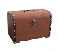 Salvadanaio con serratura in legno, perfetto per mantenere il vostro risparmio sicuro e promuovere buone abitudini finanziarie (A 14,5 x 10 x 9,5 cm)