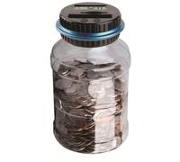 SALVADANAIO CONTA MONETE EURO DISPLAY DIGITALE RICONOSCIMENTO TIPO MONETA CASH