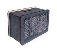 Salvadanaio,Contenitore Vintage in Legno Riutilizzabile,Salvadanaio Per Il Risparmio Delle Monete - Per Scrivania Comodino Testata Del Libreria Ragazze Ragazzi Donne Uomini Adulti