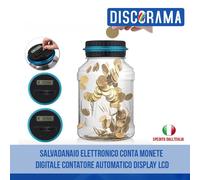 SALVADANAIO ELETTRONICO CONTA MONETE DIGITALE CONTATORE AUTOMATICO DISPLAY LCD