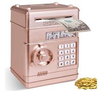 Salvadanaio elettronico per bambini dai 3 anni in su, codice elettronico password, cassaforte ATM con modalità musicale, salvadanaio elettronico digitale per bambini, giocattolo con scorrimento