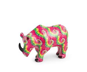 Salvadanaio Forma Rinoceronte In Poliresina Decorato Cm 27x1 H&H