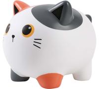 SALVADANAIO GATTO CALICO IN RESINA 18 cm