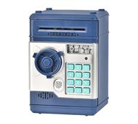 Salvadanaio Giocattolo Bancomat Scorrimento Automatico Slot per Banconote Scatola di Risparmio Giocattolo per Età 3-8 Anni Rag, Blu Scuro, Taglia unica bambino