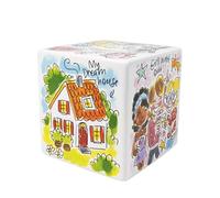 Salvadanaio in ceramica quadrato decorato - Blond Amsterdam - Collezione Per le Chiacchiere - Accessorio per risparmiare con stile