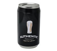 Salvadanaio in Latta Metallo Barattolo Birra 50 cl. Apribile e Riutilizzabile (16X8 cm)
