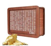 Salvadanaio in legno - Cassaforte in legno, salvadanaio in legno | Barattolo salvadanaio per bambini, salvadanaio decorativo, salvadanaio per adulti con contatore, custodia portatile salvadanaio per r