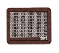 Salvadanaio in legno con contatore numerico e doppio slot per monete e banconote, promuove le abitudini di risparmio per bambini e adulti (5000 marrone scuro)