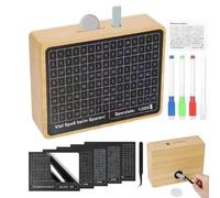 Salvadanaio in legno con conteggio per bambini, scatola educativa per la sfida, marrone, 19 x 14 x 5,67 cm (B)