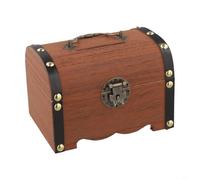 Salvadanaio in legno con serratura e chiave, salvadanaio sicuro progettato per risparmiare e aiutare a sviluppare abilità finanziarie nei bambini (A 14,5 x 10 x 9,5 cm)