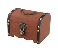 Salvadanaio in legno con serratura e chiave, salvadanaio sicuro progettato per risparmiare e aiutare a sviluppare abilità finanziarie nei bambini (B 14,5 x 10 x 9,5 cm)