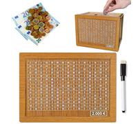 Salvadanaio in Legno,Salvadanaio con Conteggio,Salvadanaio in Legno Idea Regalo Salvadanai con Contatore,Salvadanaio con Obiettivi Risparmio,per Aiutare i Bambini a Costruire L'abitudine al Risparmio