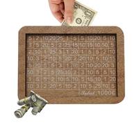 Salvadanaio in legno - Scatola di risparmio di denaro marrone | Scatola di risparmio in legno | Salvadanaio decorativo | Scatola di risparmio per ragazzi e ragazze | Salvadanaio leggero per i fondi