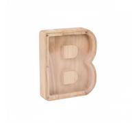 Salvadanaio in Legno Trasparente Idea Regalo per Scrivania, Cameretta, Bambini