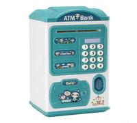 Salvadanaio interattivo per bambini con funzioni di sicurezza intelligenti e ampi interni per incoraggiare la responsabilità finanziaria (blu)