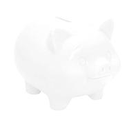 Salvadanaio Maialino, Porcellino Salvadanaio Terracotta, Simpatico Salvadanaio per Bambini, Sposi Salvadanaio Banconote, Idea Regalo per Natale, Bambini, Matrimonio Salvadanaio Battesimo (bianco)