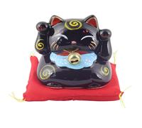 Salvadanaio Maneki Neko Gatto della fortuna piccolo nero