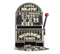 Salvadanaio mini Slot Machine Leva Stile Las Vegas Gioco Arcade 13x18 cm