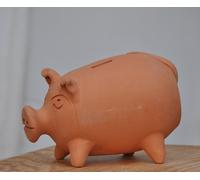 SALVADANAIO PORCELLINO MAIALINO TERRACOTTA LUNGHEZZA CM.23