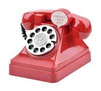 Salvadanaio retrò con telefono, ornamenti, contenitore for monete, scatola for il risparmio di denaro, for soggiorno, scrivania, camera da letto, scaffale(Red)