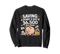 Salvadanaio salvadanaio Divertente con Scritta Saving A Penny A Day Felpa
