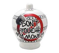 SALVADANAIO terracotta "DON'T TOUCH MONEY" N° 2 cod. 7226