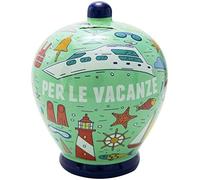 SALVADANAIO terracotta "PER LE VACANZE" N° 28 cod. 7226