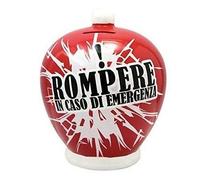 SALVADANAIO terracotta"ROMPERE IN CASO DI EMERGENZA!" N° 7 cod. 7226