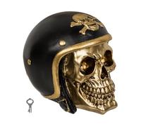 Salvadanaio Testa di Morte Biker (Modello Biker 16 X 13 CM)