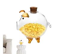 Salvadanaio trasparente a forma di barattolo, salvadanaio trasparente a forma di barattolo, salvadanaio trasparente, per risparmiare denaro, per bambini, ragazzi e bambini