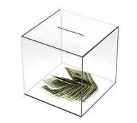 Salvadanaio trasparente, Salvadanaio acrilico trasparente, Barattolo di denaro non penabile, Popolare salvadanaio adulto per bambini Adulti Atm risparmio