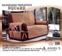 Salvadivano Copridivano trapuntato 1-2-3-4 posti con laccetti e tasche laterali