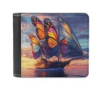 Salvador-Dalì - Portafoglio a due ante con vele a farfalla, in pelle PU, sottile, per donne e uomini, idea regalo, Stile:, Taglia unica