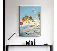 Salvador Dali - Quadro astratto con tigre con donna di Salvador Dali, immagine artistica da parete per soggiorno, 20 x 30 cm, senza cornice