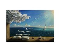 Salvador Dali The Waves Book Barca a vela Wall Art Pictures Canvas Painting Poster e stampe per soggiorno Home Decor 70x110cm Senza cornice