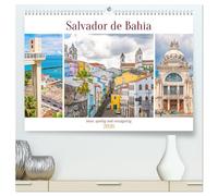 Salvador de Bahia - bunt, quirlig und einzigartig (hochwertiger Premium Wandkalender 2026 DIN A2 quer), Kunstdruck in Hochglanz: Salvador de Bahia - ... Brasiliens gelegenen Bundesstaates Bahia.