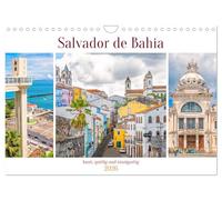 Salvador de Bahia - bunt, quirlig und einzigartig (Wandkalender 2026 DIN A4 quer), CALVENDO Monatskalender: Salvador de Bahia - eine der schönsten ... Brasiliens gelegenen Bundesstaates Bahia.