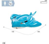Intex 57576NP - Animale che Nuota - Stingray (185x145cm) Stingray Gonfiabile Blu