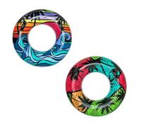 SALVAGENTE GONFIABILE CON MANIGLIE PALME TROPICALI 91CM 2 COLORI ASSORTITI 36350