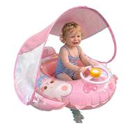 Salvagente per bambini, per allenare il nuoto, anello per piscina, protezione dal sole, maggiore stabilità, cintura di sicurezza ergonomica, girevole, per bambini da 3 a 48 , arancione