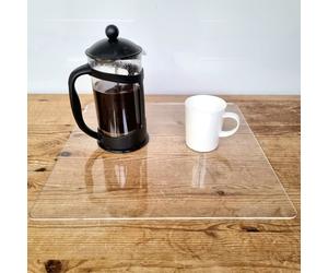 Salvaguardia Del Tavolo Rettangolare Trasparente, Nera O Bianca