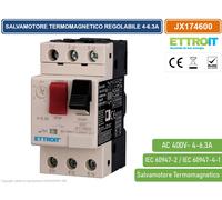 SALVAMOTORE TERMOMAGNETICO REGOLABILE 4-6.3A TRIFASE GV2 PROTEZIONE MOTORE